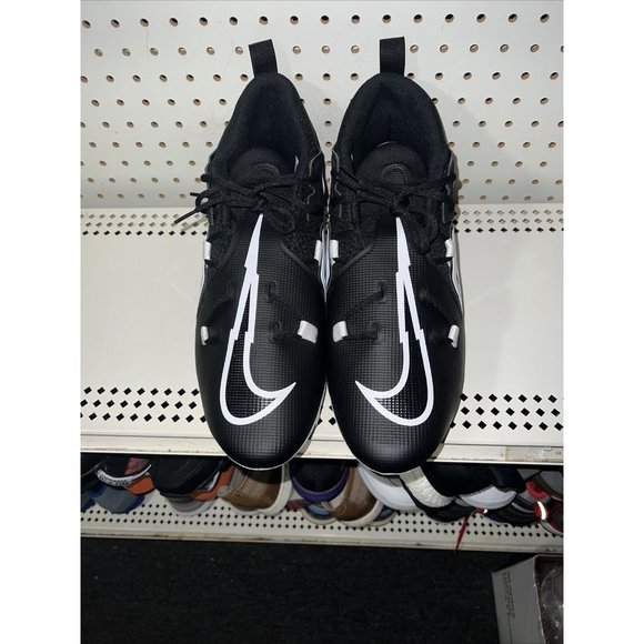 Nike Alpha Menace Pro 3 Mens Football Cleats Size 7.5 Black White CT6649-001 - Picture 3 of 7